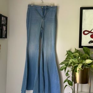 NWOT Free People float on flare light blue jeans